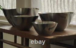 Vintage MID Century Stelton Stainless Nesting Bowls 4 Danemark Holmblad Jacobsen