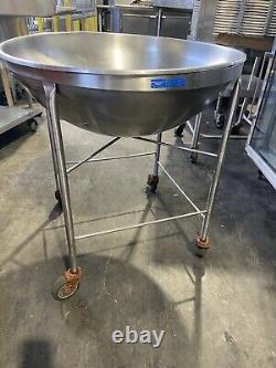 Vollrath 80-quart Mixing Bowl With Inox-steel Mobile Dolly-79818 Rolls Smooth